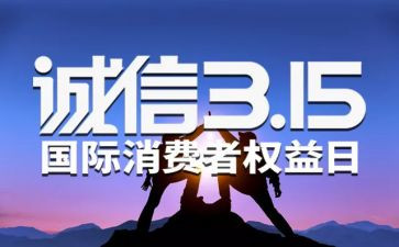 小学315主题演讲稿模板5篇